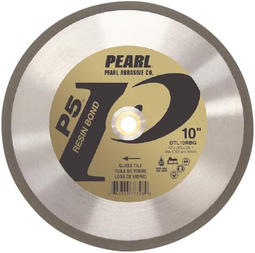 Pearl Abrasive P5 DTL10RBG Glass Tile 10" Resin Bond Diamond Blade