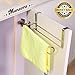 Stainless Steel Kitchen Paper Hanger - Paper Towel Holder - Kitchen Paper Hanger Bathroom Towel Roll Stand Organizer Rack for Under Cabinet and Over the Door