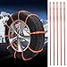 Emergency Tire Chains Set WINOMO 5Pcs Tyre Chains Car Anti-skid Chain for Sedan SUV Light Pickup Truck