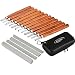 Mudder 17 Pieces Wood Handle Carving Chisels Tools with Whetstones and Storage Case