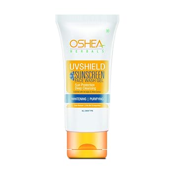 Oshea Uvshield Sunscreen Face Wash Gel, 120 G (Transparent)