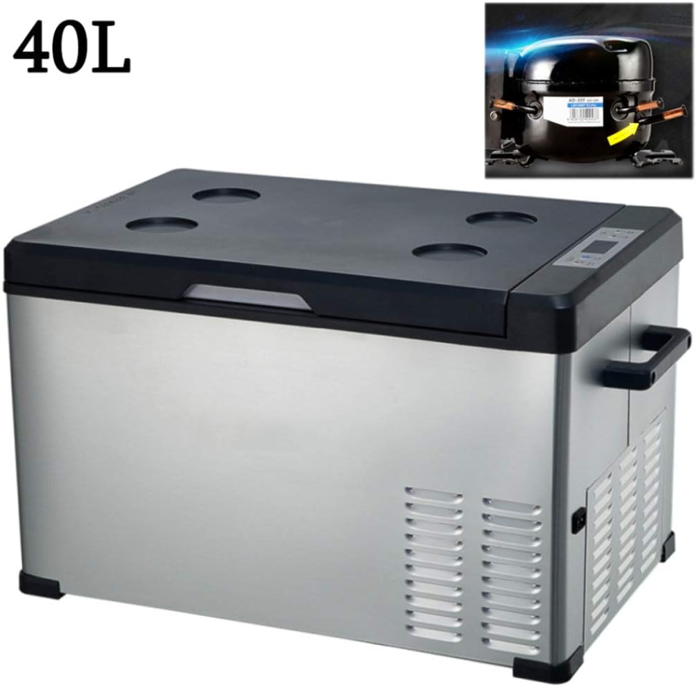 YNWJ Compressor Cool Box Car Mini Refrigerators Truck 24V/12V/220-240V (15L/20L/25L/30L/40L/50L/75L) Car Cooler Car Refrigerator For Traveling Camping,40L-Car And Home Use