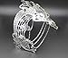 Coxeer Masquerade Mask Metal Venetian Mask Halloween Mardi Gras Mask Christmas Wedding Party Mask (Silver)