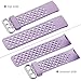 Maledan Bands Compatible with Fitbit Charge 3, Replacement Accessories Breathable Sport Band Wristbands with Air Holes for Charge 3 and Charge 3 SE, 3-Pack, Teal/Plum/Lavender, Large