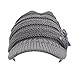 Women's Cable Knit Newsboy Visor Cap Hat with Sequined Flower, Grey, One Size