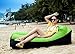 Inflatable Lounger Air Sofa Chair with U-shape neck pillow and handy storage bag for Camping&Hiking & Swimming pool to use as mattress (outdoor&indoor) (NEW Green Sofa)