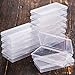 SATINIOR Pack of 12 Clear Plastic Bead Storage Containers with Hinged Lids for Beads and More (12.8 x 6.1 x 2.45 x 2.9 inches)