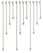 LOYALLOOK 12pcs Stainless Steel Necklace Bracelet Extender Chain Set Jewelry Extenders 3 Colors