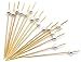 PuTwo Cocktail Toothpicks 300 Counts Cocktail Picks Handmade Natural Bamboo Cocktail Sticks Eco-Friendly Appetizer Skewers for Cocktail Appetizers Fruits Dessert - White Pearls