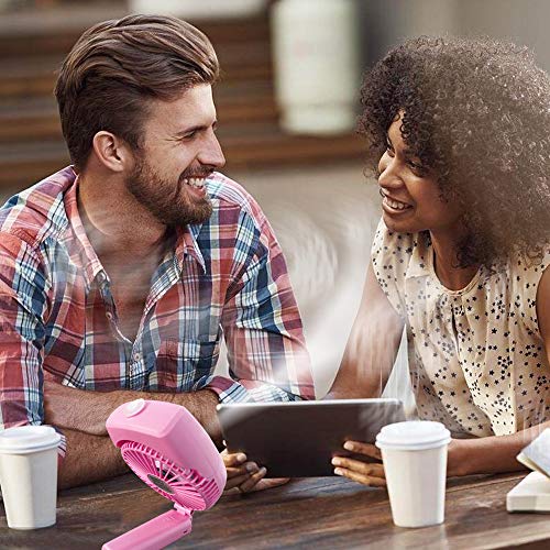 Handheld Misting Fan,Strong wind and Cooling Fan, Mini Portable Humidifier fan fold able, USB powered /2600mA high-power battery, multi-functional design for outdoor & watch ball games &Travel etc.
