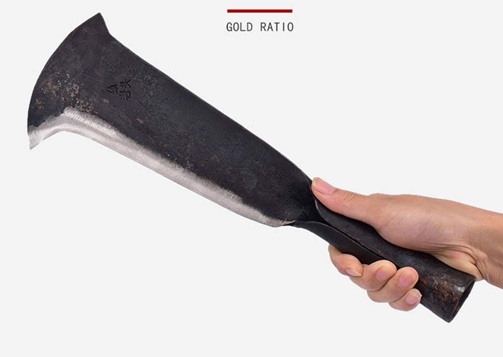Extra Thick Steel Blade Brush Axe-King of The Machete,Heavy Duty Billhook Machete Hatchet - With a Well Balanced Integrated Forging, Clears Brush Quickly- Solid Aim Tools Machete Thick Back !