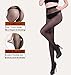MERYLURE 40 Den Semi Sheer Pantyhose Control Top Sexy T Crotch Shadow Toe Tights (Medium, Black)