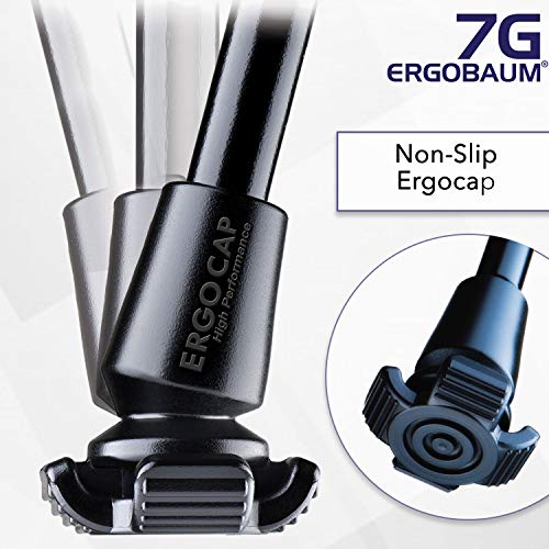 Ergobaum® Prime 7TH Generation by Ergoactives. 1 Pair (2 Units) of Ergonomic Forearm Crutches - Adult 5' - 6'6'' Adjustable (Blue)