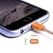 F-color iPhone 6 Charger, iPhone 6S Charger, 8 Inch Short Apple Certified Nylon Braided Cable Cord Compatible with iPhone 8 7 6S 6 Plus 5S 5, iPhone SE, iPad Air 2 Mini 4 3 iPad Pro Orange