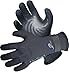 Neo-Sport womens 3MM & 5MM Premium Neoprene Five Finger Wetsuit Gloves with Gator Elastic Wrist Band. Use for All Watersports, Diving, Boating, Cleaning gutters, Pond and Aquarium Maintenance, Black, X-Large