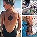 COKOHAPPY Temporary Tattoo Kit, 4 Tube Black Paste Cone Indian Body Art Painting Drawing with 24 x adhesive Stencil, 1 x Applicator Bottle and 5 x Plastic Nozzle
