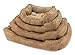 Best Pet Supplies Square Pet Bed - Brown, Small (35 x 28 x 8 inches)