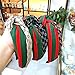 Domoki Designer Red Green Stripe Headbands - 3 Pack Fashion Bow Knot CC Letter Print Hair Hoops for Women - Retro Wide Cross Knot Hairbands with Silk Cloth Wrapped for Girls
