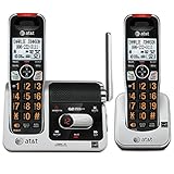 AT&T CRL82212 DECT 6.0 Phone Answering System with Caller ID/Call Waiting, 2 Cordless Handsets, Black/Silver