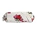 Signare Red & White Floral Tapestry Makeup Bag Travel Cosmetic Bag Brush Bag for Women Girls with Hummingbird and Flower (COSM-HUMM)