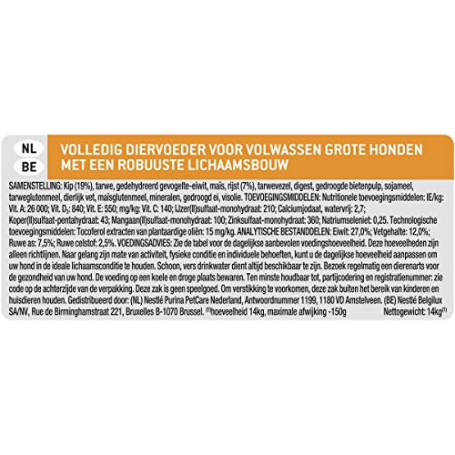 Pro Plan Hond Large Robust Adult Hondenbrokken met Kip, 14kg - Afbeelding 6