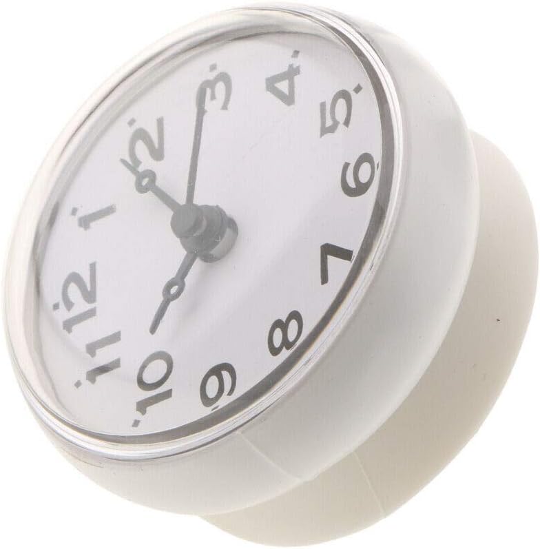 Home Decor White PVC Mini Clock Suction Cup Clock