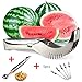 AttoPro 【Clearance sales】 Watermelon Slicer Cutter Corer Server Knife,Melon Baller Scoop Fruit Carving Knife(2 in 1),Bonus 5 Fruit Forks-Premium Thicker Stainless Steel-Dishwasher Safe Kitchen Tools