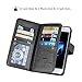 Hynice iPhone 6 plus/6S Plus 2 in 1 Wallet Case Folio Flip PU Leather Case Magnetic Detachable Slim Back Cover Card Holder Slot Wrist Strap Wallet for iPhone 6 plus/6S Plus 5.5