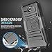 TJS Samsung Galaxy J3 Emerge/J3 Prime/Amp Prime 2/Express Prime 2/Sol 2/J3 Mission/J3 Luna Pro/J3 Eclipse Case, Hybrid Armor Phone Case Cover Hard Kickstand With Belt Clip Holster (Black/Black)