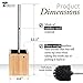 ToiletTree Products Deluxe Toilet Brush with Stainless Steel Handle and 100% Bamboo Wooden Holder
