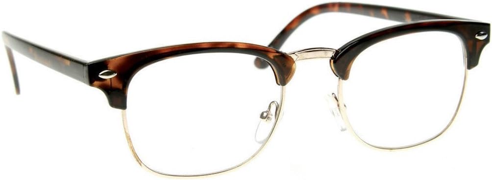 Classic Retro Half Frame 100% UV Blocking Semi-Rimless Sunglasses Men Women