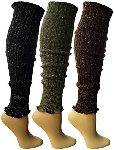 Womens Warm Winter Leg Warmers, Soft Colorful and Trendy