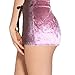 Daxin Womens Winter Velvet Soft Stretchy Shorts Clubwear High Waist Drawstring Hot Pants