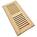 Homewell Maple Wood Floor Register Vent, Drop in Vent, 4x10 Inch, Unfinished