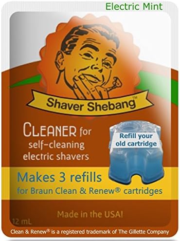 Braun Clean &amp; Renew Mint, 15 cartridge refills=5 pack Shaver Shebang