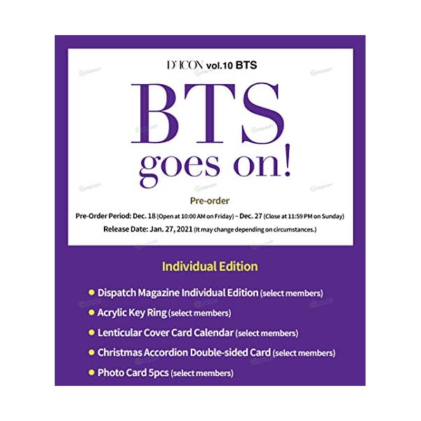 (REISSUE!!)DICON VOL.10 Official Authentic ISSUE10 BTS goes on Dispatch Magazine [ FULL GROUP Edition ] (Language:English) K-POP SEALED + TRACKING CODE