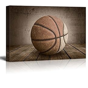 Swish! Basketball Rustic Rectangular Sport Panel - Celebrating American Sports Traditions - Canvas Art Home Art - 12x18 inches