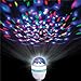 XUNATA 2-Pack Rotating LED Strobe Bulb RGB Multi Changing Color Crystal Stage Light, E27