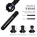 MoKo Watch Band Compatible with Garmin Forerunner 235, Premium Genuine Leather Watch Strap Fit Garmin Forerunner 235/235 Lite / 220/230 / 620/630 / 735XT Smart Watch - Black