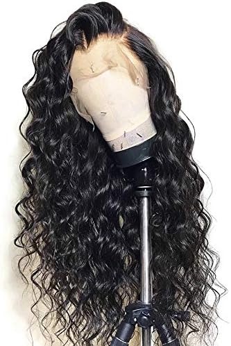 Cosswigs Loose Wave 13x6 Lace Front Wig Human Hair with Baby Hair Brazilian Deep Parting Human Hair Wig for Women 130 Density Natural Color 22inches