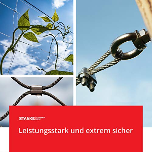 Seilwerk STANKE 10x Alu Pressklemme Größe 12 Seilklemme Drahtseilklemme Aluminium Presshülse – Bild 5