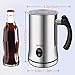 Milk Frother, Electric Milk Steamer with Hot or Cold Functionality, Automatic Milk Frother and Warmer, Silver Stainless Steel, Foam Maker for Coffee, Cappuccino and Macchiato (Silver)