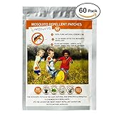 Mosquito Patch: 60 Count, PREMIUM ENHANCED POTENCY, 100% Natural Insect Repellent Patch, Lasts 24 Hours, Deet Free, With Citronella, Peppermint, Lavender, and Eucalyptus. Great for Outdoors!