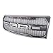 Front Grill For 2009-2014 Ford F-150 Grille Grill Gray SPORT Front Bumper Hood W/F&R/LED