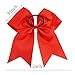 CN Girls Cheerleader Hair Bow with Ponytail Holder for Cheerleading Girl Red Pack of 10