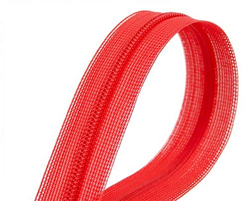 50pcs Long Nylon Invisible Zippers for DIY Sewing Back Dress Cushion Tailoring Accessories Tailor Tool (Red, 18inch) - Thumbnail 3