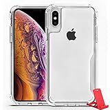 RISWOJOR iPhone X Clear Phone Case/iPhone Xs Clear Case,Hybrid Protective Shockproof Bumper Shell Soft TPU Anti-Scratch Hard PC Cover for iPhone X/XS 5.8''- Crystal Clear