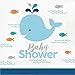 Party City Lil' Spout Blue Whale Baby Shower Plates, Napkins, Banner & Balloons for 16 Guests