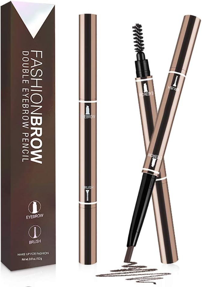 Eyebrow Tattoo Pen,Eyebrow Pencil,Waterproof & Smudge-Proof Eyebrow Pen with Brush,Creates Natural Looking Brows 2 packs