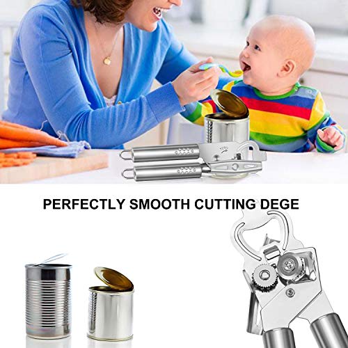 Vakoo Can Opener, Can Opener Manual with Durable Stainless Steel Cutting Blade Smooth Edge and Comfortable Grips for Arthritis Hand - Thumbnail 6